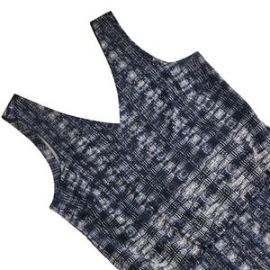 Toad&Co Shift Dress Womens Large Blue Abstract Print Polyester Spandex Stretch